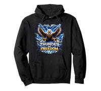 Obra de Arte de Thunder Eagle Freedom Power Sudadera con Capucha