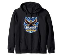 Obra de Arte de Thunder Eagle Freedom Power Sudadera con Capucha