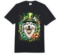 Obra de Arte del Día de San Patricio de Alaskan Klee Kai Dog Comfort Colors Adult Heavyweight T-Shirt