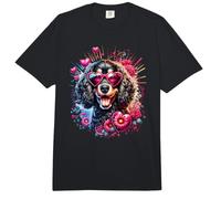 Obra de Arte del Día de San Valentín de American Water Spaniel Dog Comfort Colors Adult Heavyweight T-Shirt
