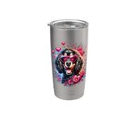 Obra de arte del Día de San Valentín de American Water Spaniel Dog Vaso térmico de acero inoxidable de doble pared