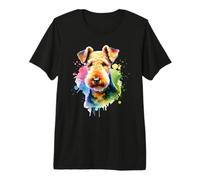 Obra de Arte del Perro Airedale Terrier Camiseta Premium