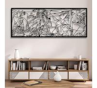 Obra de Arte en Metal para decoración de Pared: Guernica de Pablo Picasso, decoración Abstracta de Picasso, Guernica para Sala de Estar, Dormitorio, Oficina, Estudio (neg