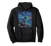 Obra de Arte Estilo Cane Corso Dog at The Beach Starry Night Sudadera con Capucha