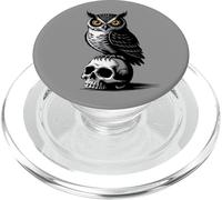 Obra de Arte gótica con diseño de búho Oscuro en Calavera PopSockets PopGrip para MagSafe