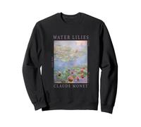Obra de Arte icónica de Pintura Floral de nenúfares de Claude Monet Sudadera