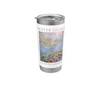 Obra de arte icónica de pintura floral de nenúfares de Claude Monet Vaso térmico de acero inoxidable de doble pared