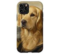 Obra de Arte Inspirada en el Retrato de Golden Retriever de Mona Lisa Carcasa para iPhone 11 Pro