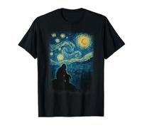 Obra de Arte Inspirada en la Noche Estrellada de Vincent Van Gogh Big Foot Camiseta