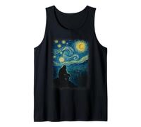 Obra de Arte Inspirada en la Noche Estrellada de Vincent Van Gogh Big Foot Camiseta sin Mangas