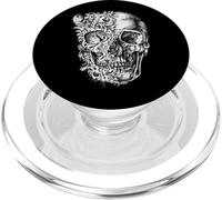 Obra de arte intrincada de calavera - Fusión gótica PopSockets PopGrip para MagSafe