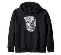 Obra de arte intrincada de calavera - Fusión gótica Sudadera con Capucha