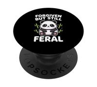 Obra de Arte Kawaii de Panda gordito perdonado Pero todavía Salvaje PopSockets PopGrip Adhesivo