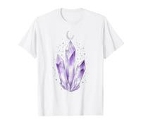 Obra de Arte mística Espiritual Celestial de Luna de Cristal de Amatista Camiseta