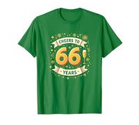 Obra de Arte para Celebrar el cumpleaños de Cheers to 66 Years Camiseta, Hombre, Verde Kelly, L