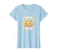 Obra de Arte para Celebrar el cumpleaños de Cheers to 66 Years Camiseta, Mujer, Azul Bebé, L
