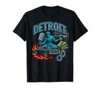 Obra de Arte Retro de Detroit Muscle Car City Estilo Bootleg Camiseta