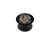 Obra de Arte Vintage de oración Mariana Floral de colibrí PopSockets PopGrip Adhesivo