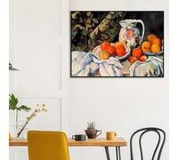 Obra de arte vintage de Paul Cézanne: Naturaleza muerta con manzanas, paisaje, póster, lienzo, impresión para pared, decoración para habitación o hogar (50x75cm)