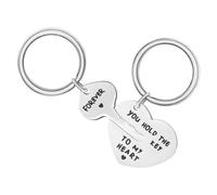 Obrjoyfly 2 Piezas Llaveros, Llavero Mujer con Diseño Creativo, Llaveros Hombre Regalo Significativo para Parejas Familias y Mejores Amigos,Llavero Colgantes únicos para bolsos