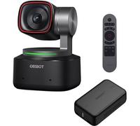 OBSBOT Tiny 2 Bundle Webcam con Adaptador UVC HDMI 2.0 y Mando a Distancia Inteligente, Webcam 4K con Seguimiento por IA Multi-Modo y Autoenfoque, Control por Voz, Sensor 1/1,5", Control por Gestos, C