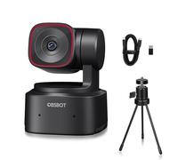 OBSBOT Tiny 2 Lite, PTZ 4K Webcam 1080P @ 60fps HDR, cámara de PC con seguimiento de IA, micrófono con cancelación de ruido IA, trípode, control de gestos, enfoque automático, plug & play, ideal para