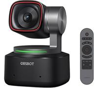 OBSBOT Tiny 2 & Smart Remote Combo, Webcam PTZ 4K con IA, Sensor CMOS 1/1,5’’, Seguimiento de Movimiento y Autoenfoque All-Pixel, Control por Voz, Control por Gestos, PixGain HDR, Modo Belleza para St