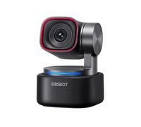 OBSBOT Tiny 3 AI-Powered Spatial Audio 4K Webcam, Cámara PTZ AI Tracking con Sensor 1/1,28", Tri-Mic, Control de Voz & Gestos, 120FPS, HDR, We bcam para PC, Portátil, Streaming & Meeting, Switch 2