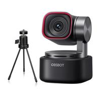 OBSBOT Tiny 3 con Trípode, Cámara Web PTZ 4K 1080P a 120 FPS DGG HDR, Cámara para PC con Seguimiento de IA, Matriz Tri-Mic, Localizador de Voz, Enfoque Automático PDAF, Ideal para Juegos o Streaming