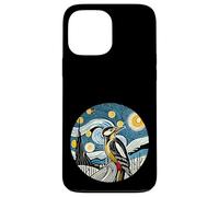 Observación de aves de pájaro carpintero - Van Gogh Starry Night Style Carcasa para iPhone 13 Pro Max
