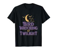 Observación de Aves en el crepúsculo, diseño Vintage de búho Camiseta