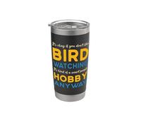 Observación de aves Hobby de todos modos Reloj Aves Vintage Bird Watcher Vaso térmico de acero inoxidable de doble pared