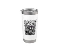 Observación extrema de aves, divertido Death Metal, Grim Reaper Birding Vaso térmico de acero inoxidable de doble pared