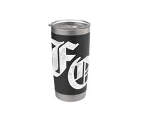 Observaciones hacia adelante. Logotipo ornamentado estilo camuflaje ártico Vaso térmico de acero inoxidable de doble pared