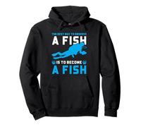 Observar a un pez Convertirse en un buceador de Peces Diciendo Arte Sudadera con Capucha