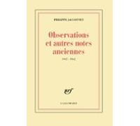 Observations Et Autres Notes Anciennes (1947-1962) (ebook)