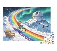 Observatorio Camino Arcoíris Puzzle de 1000 Piezas Papel para Adultos Cielo Aurora Relajación Decoración Hogar Regalo 70x50cm/1000pcs
