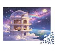 Observatorio Fantasía Puzzle de 1000 Piezas para Adultos Papel Noche Espacial Vista Juego de Puzzle 1000 Piezas Relajación Decoración Hogar Familiar 38x26cm/1000pcs