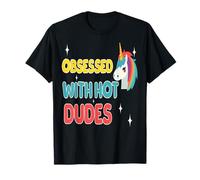 Obsesionada con Chicos Guapos Estilo Unicornios Camiseta