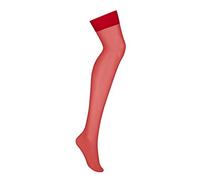 Obsessive Slim Stockings For Garters Medias, Rojo, S/M para Mujer