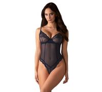 Obsessive Body abierto con copas con aros para mujer Azul M/L