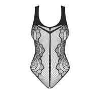 Obsessive Body de rejilla abierto para mujer Negro S-L