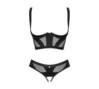 Obsessive Chic Amoria Conjuntos de lencería para mujer Black M/L