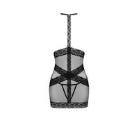 Obsessive Conjunto De Lencería Sensual Top + Tanga Lacrisia Chemise, Negro,M-L