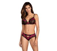 Obsessive Conjunto de lencería Tentador, con camisón y Tanga, en Estuche de Regalo, Negro, Talla S/M