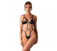 Obsessive Crotchless Body Dame Controle para mujer Black S-L