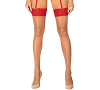 Obsessive Ingrid Medias para mujer Rojo XL/2XL