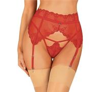 Obsessive Liguero Seductot Elegante para Mujeres Lonesia Garter Belt, Rojo,L-XL