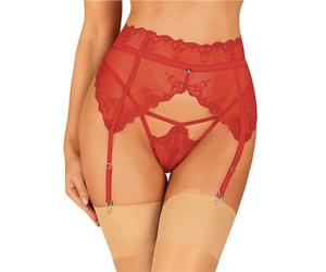 Obsessive Liguero Seductot Elegante para Mujeres Lonesia Garter Belt, Rojo,L-XL