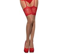OBSESSIVE precioso. Medias en rojo con punta ancha enganchada. En gran caja de regalo. rojo Small